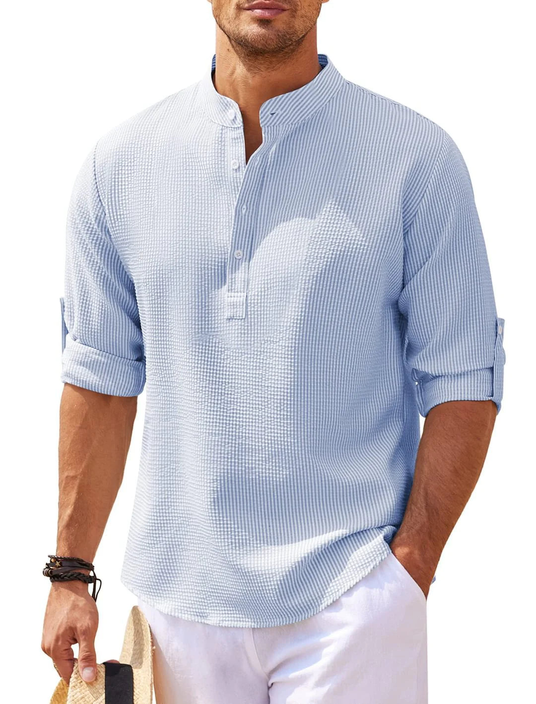 Carbon-Fibre Pattern Collar Shirt