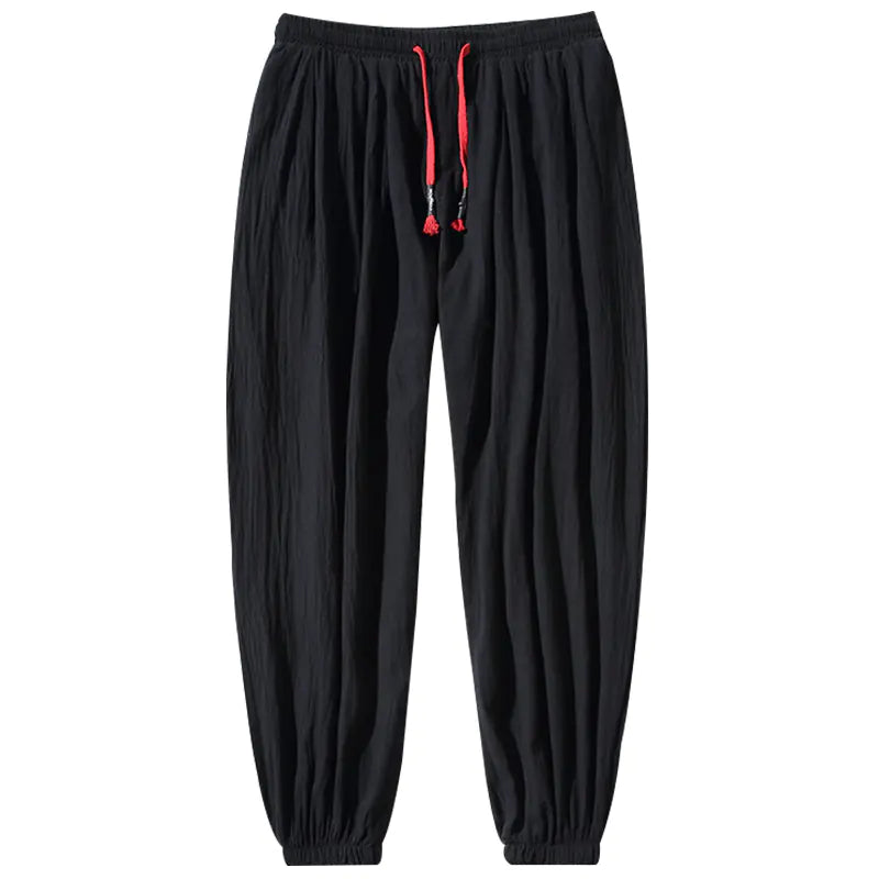 Casual Linen Cropped Pants