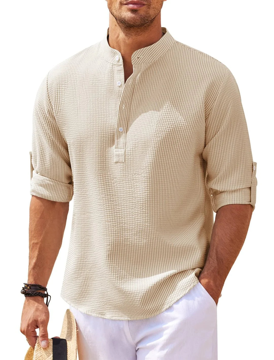 Carbon-Fibre Pattern Collar Shirt