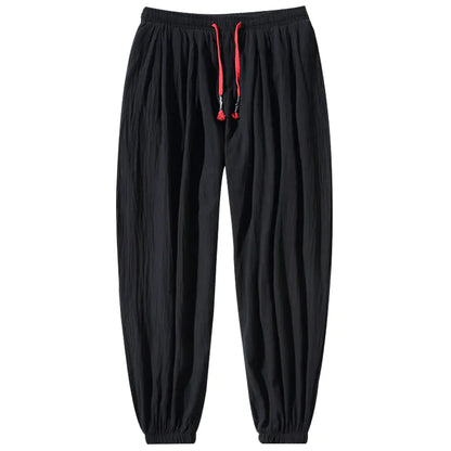 Casual Linen Cropped Pants
