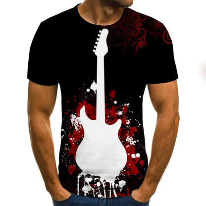 Skull & Flames Guitar Crusher Tee